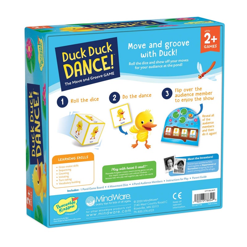 Peaceable Kingdom Games for Parents & Their 2-Year-olds: Duck Duck Dance - Toddler & Preschool Board Game of Moving Your Body & Following Directions - Image 4